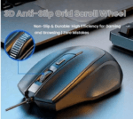 Gaming mouse with a 3D anti-slip grid scroll wheel highlighted on the side panel | Ahoundjuè Technologies Gaming mouse with a 3D anti-slip grid scroll wheel highlighted on the side panel