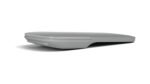 Slender gray laptop viewed from the side, closed on a white background.