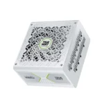White computer power supply unit featuring a hexagonal mesh grille and True North branding, indicating a 1000W capacity. | Ahoundjuè Technologies White computer power supply unit featuring a hexagonal mesh grille and True North branding, indicating a 1000W capacity.