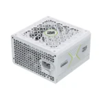 White computer power supply unit with a honeycomb hexagonal grill and a circular TRUE NORTH logo on the top surface; power rating 1000W visible on the side, shown at an angled perspective. | Ahoundjuè Technologies White computer power supply unit with a honeycomb hexagonal grill and a circular TRUE NORTH logo on the top surface; power rating 1000W visible on the side, shown at an angled perspective.