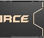 M.2 PCIe NVMe SSD from T-Force Pro Graphene with black PCB and gold edge connector in view.