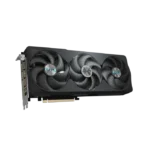 Triple-fan video graphics card with PCIe connector and power/bracket visible, designed for high-performance cooling. | Ahoundjuè Technologies Triple-fan video graphics card with PCIe connector and power/bracket visible, designed for high-performance cooling.