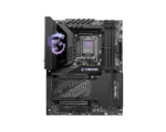 ATX motherboard with a central CPU socket, four DIMM RAM slots, PCIe slots, and MSI Carbon branding, featuring a purple dragon logo on the left heatsink.