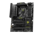 MSI Arsenal Gaming motherboard with a large CPU socket, dual BIOS area, four RAM slots, PCIe slots, and yellow-accented branding (Tomahawk, MAG) on a black PCB.