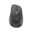 Gray wireless mouse viewed from top, showing scroll wheel, two buttons, and a small LED indicator with the Logi logo at center bottom of the device