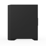 Close-up of a dark, rectangular electronic device with a rounded front corner and smooth gradient surface.
