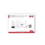 Boxed TOPLINK Mobile Cell Signal Booster Pro kit with antennas and a booster unit, promoting 5G and 15x signal boost for office or home use