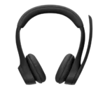 Over-ear gaming headset in black with a right-side boom microphone.