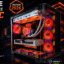 High-end gaming PC with RGB lighting, transparent case, liquid cooling, and an RTX graphics card inside; 2026 edition badge visible.