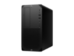 Black mid-tower desktop PC with front USB ports, audio jacks, power button, optical drive bay, and perforated vent area; Z2 branding at bottom.