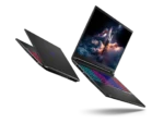 Black gaming laptop with a multi-color RGB keyboard and a space-themed wallpaper on the screen | Ahoundjuè Technologies Black gaming laptop with a multi-color RGB keyboard and a space-themed wallpaper on the screen