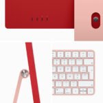Collage showing close-up shots of pink and red tech items: a red device panel with small switches, a pink device edge with a metal screw, and a pink keyboard visible in the grid layout. | Ahoundjuè Technologies Collage showing close-up shots of pink and red tech items: a red device panel with small switches, a pink device edge with a metal screw, and a pink keyboard visible in the grid layout.